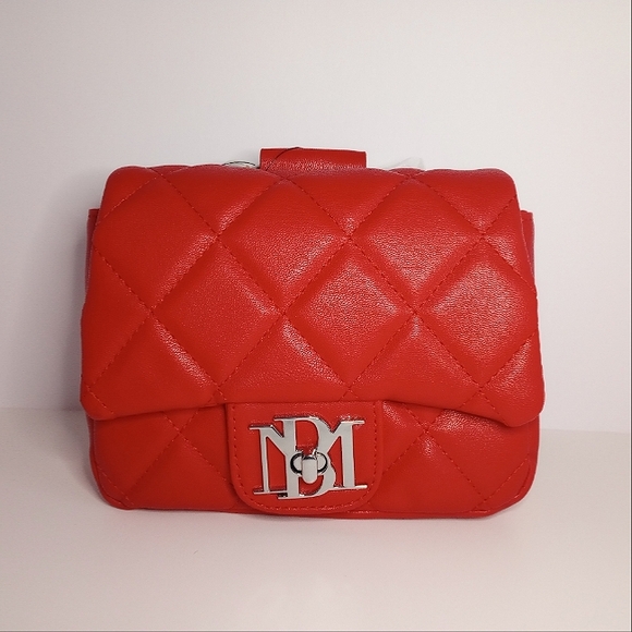 Badgley Mischka Clutch Bag w/ Pearl Handle Red NWT - Picture 3 of 10